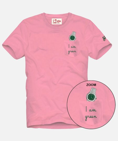T-shirt da uomo in cotone Austin con stampa orologio e ricamo - Duepistudio ***** Abbigliamento, Accessori e Calzature | Uomo - Donna