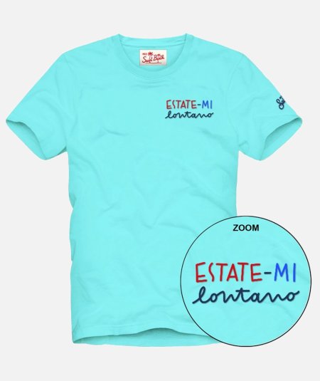 T-shirt Portofino in jersey di cotone classic fit con ricamo Estate-Mi-Lontano - Duepistudio ***** Abbigliamento, Accessori e Calzature | Uomo - Donna