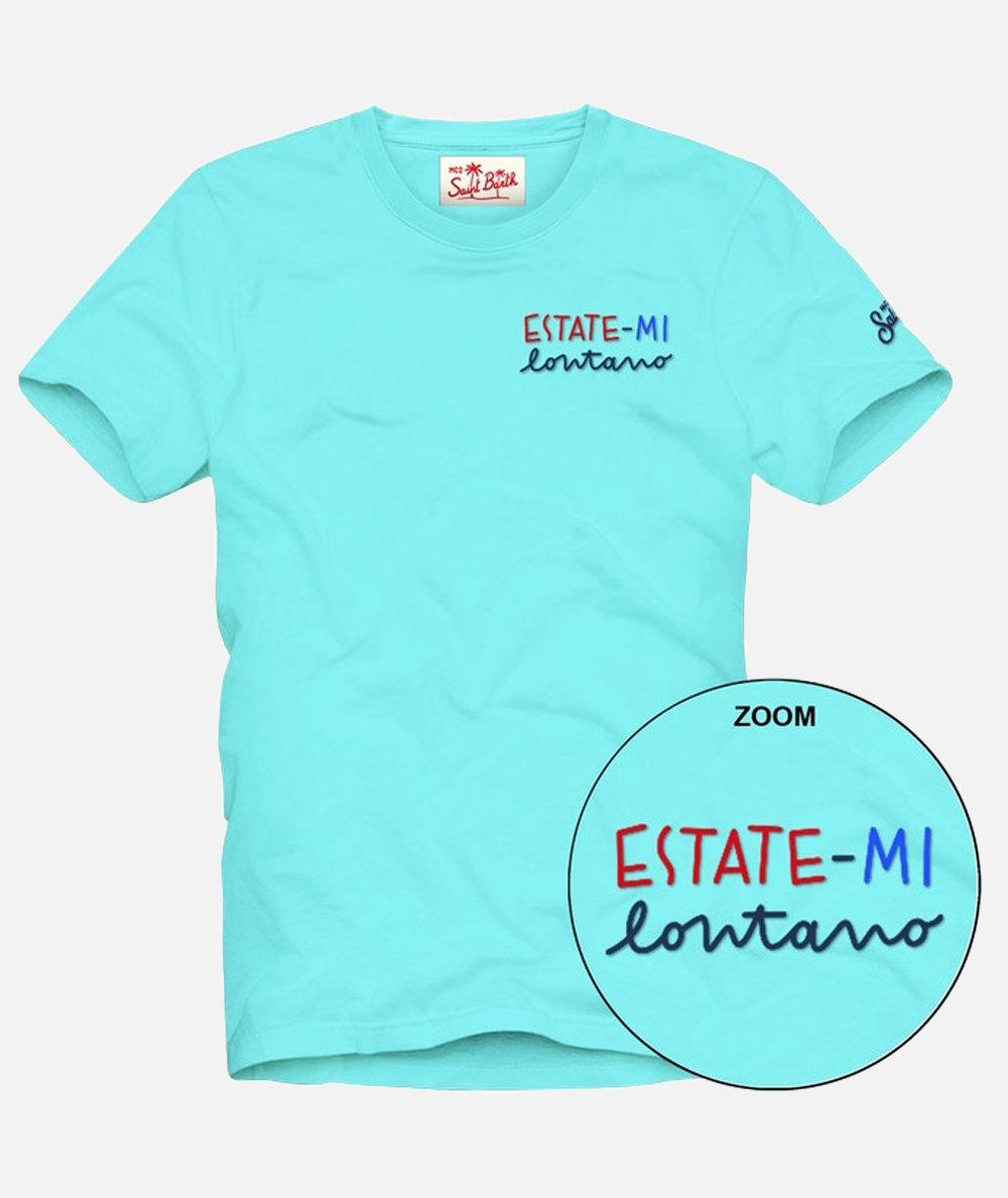 T-shirt Portofino in jersey di cotone classic fit con ricamo Estate-Mi-Lontano