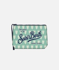Aline scuba print clutch bag
