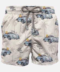 Gustavia medium length swimwear with Dylan Duck print