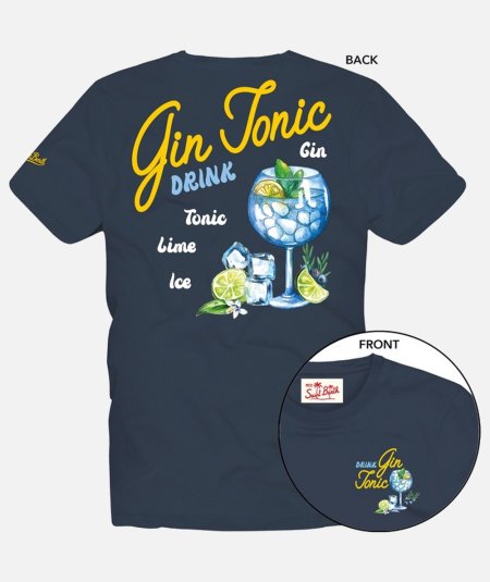 T-shirt Man in cotone con stampa Gin Tonic - Duepistudio ***** Abbigliamento, Accessori e Calzature | Uomo - Donna