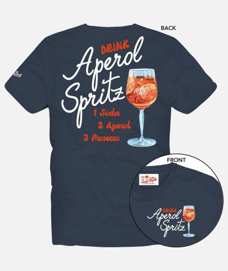 T-shirt Man in cotone con stampa Aperol Spritz - Duepistudio ***** Abbigliamento, Accessori e Calzature | Uomo - Donna