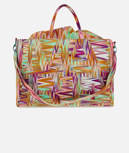 BORSA PRINTED CANVAS BEACHBAG