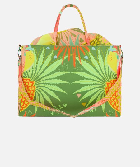 BORSA PRINTED CANVAS BEACHBAG
