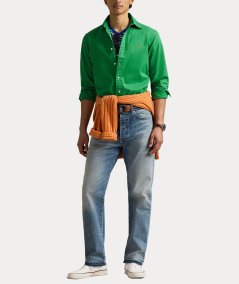 Camicia custom fit in twill