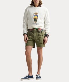 Felpa girocollo con stampa orso polo ralph lauren