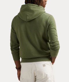Felpa con cappuccio e stampa orso polo ralph lauren