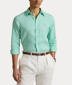 Camicia in lino slim fit