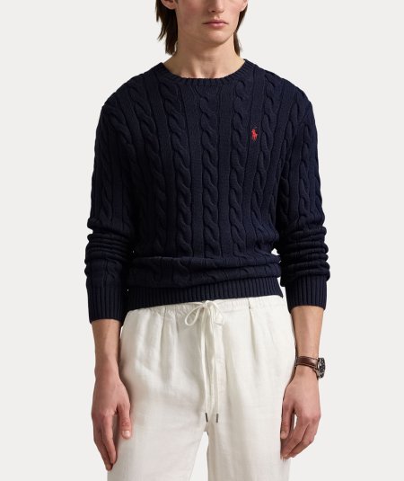 Maglia in cotone a trecce