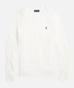 Maglia in cotone a trecce