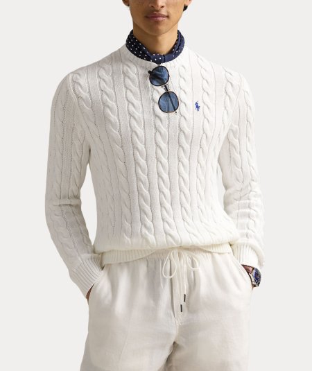 Maglia in cotone a trecce