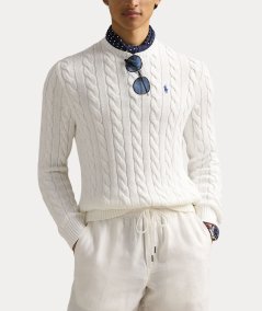 Maglia in cotone a trecce