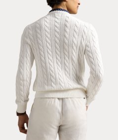 Maglia in cotone a trecce