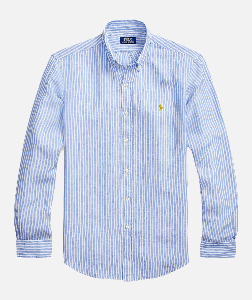 CAMICIA A RIGHE IN LINO