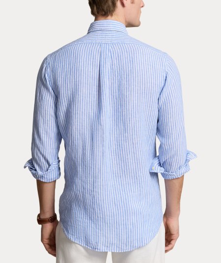 Camicia in lino a righe