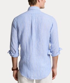 CAMICIA A RIGHE IN LINO