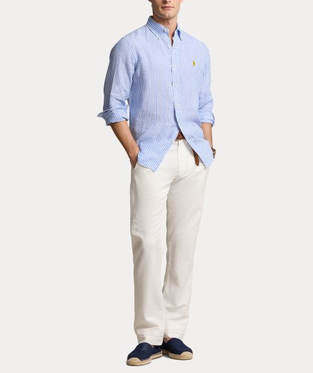CAMICIA A RIGHE IN LINO