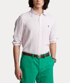 CAMICIA A RIGHE IN LINO