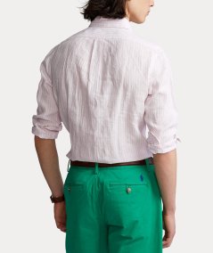 CAMICIA A RIGHE IN LINO