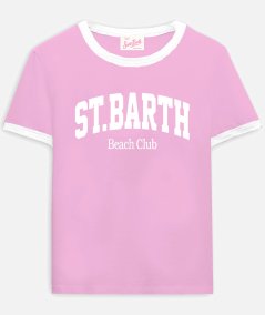 T-shirt girocollo Emilie in jersey con stampa Saint Barth Beach Club