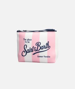 Pochette Aline in scuba con stampa a righe
