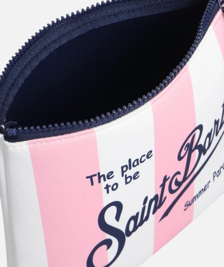 Pochette Aline in scuba con stampa a righe