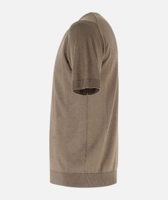 T-shirt manica corta in maglia di cotone e seta