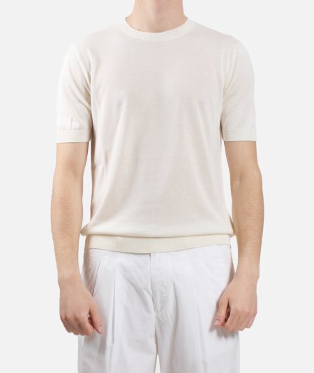 T-shirt manica corta in maglia di cotone e seta - Duepistudio ***** Abbigliamento, Accessori e Calzature | Uomo - Donna