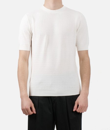 T-shirt manica corta, punto rettan, in maglia di cotone - Duepistudio ***** Abbigliamento, Accessori e Calzature | Uomo - Donna