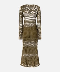 Long crochet dress with openwork