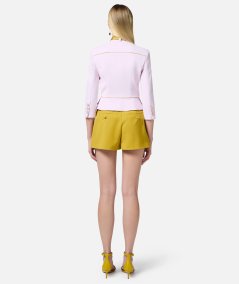 Crêpe jacket with two-tone scarf