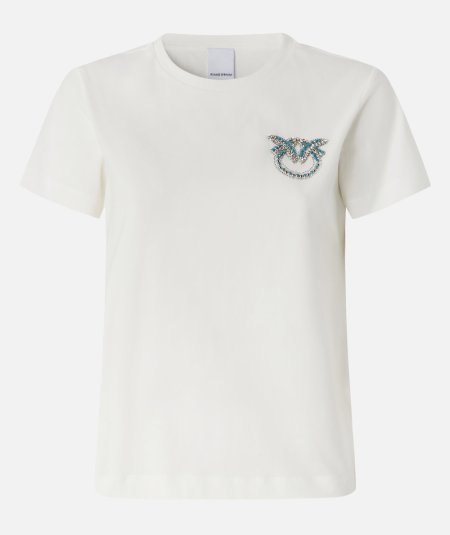 T-shirt maniche corte con ricamo gioiello Love Birds - Duepistudio ***** Abbigliamento, Accessori e Calzature | Uomo - Donna