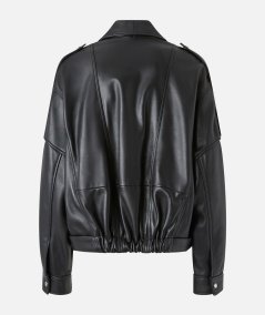 Giubbino biker in nappa con cintura