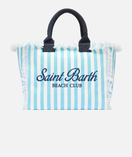 Borsa a spalla Vanity in canvas di cotone con stampa a righe - Duepistudio ***** Abbigliamento, Accessori e Calzature | Uomo - Donna