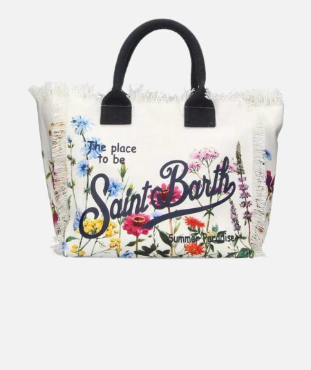 Borsa a spalla Vanity in canvas di cotone con stampa - Duepistudio ***** Abbigliamento, Accessori e Calzature | Uomo - Donna