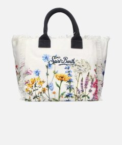 Borsa a spalla Vanity in canvas di cotone con stampa