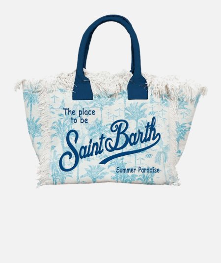 Borsa a spalla Vanity in canvas di cotone con stampa - Duepistudio ***** Abbigliamento, Accessori e Calzature | Uomo - Donna