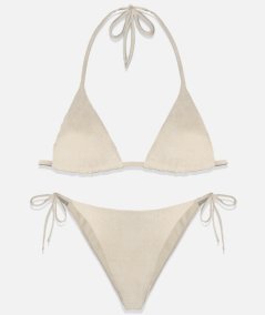 COSTUME TRANGOLO + SLIP SHINY GOLD