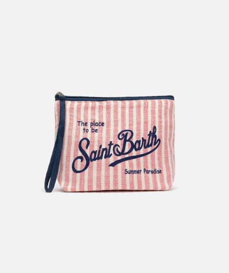 Pochette Aline in lino a righe - Duepistudio ***** Abbigliamento, Accessori e Calzature | Uomo - Donna