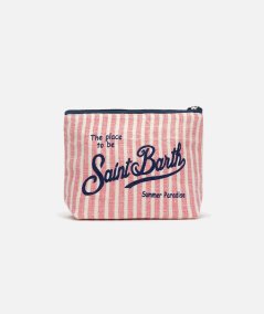 Pochette Aline in lino a righe