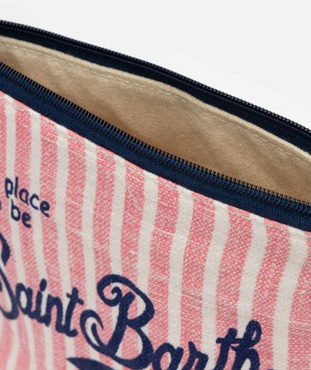 Pochette Aline in lino a righe