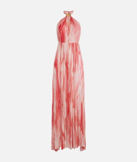 Abito Red Carpet in viscosa con stampa tulle