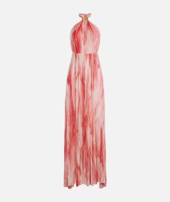 Abito Red Carpet in viscosa con stampa tulle