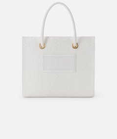 Tote piccola in rafia jacquard