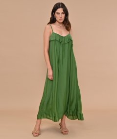 Abito in chiffon misto seta