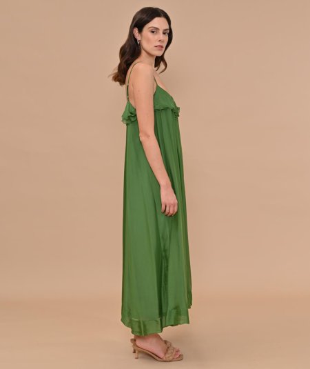 Abito in chiffon misto seta
