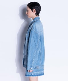 Giubbotto Trucker over in denim