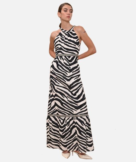 Abito lungo in stampa zebra - Duepistudio ***** Abbigliamento, Accessori e Calzature | Uomo - Donna