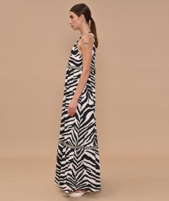 Abito lungo in stampa zebra